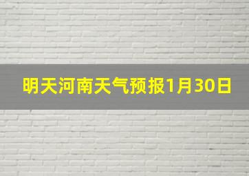 明天河南天气预报1月30日