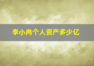 李小冉个人资产多少亿