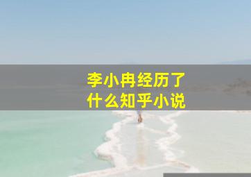 李小冉经历了什么知乎小说