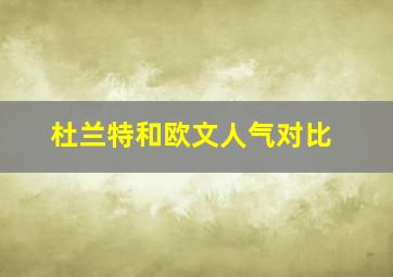 杜兰特和欧文人气对比