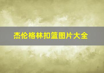 杰伦格林扣篮图片大全