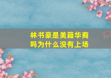 林书豪是美籍华裔吗为什么没有上场