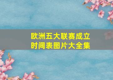 欧洲五大联赛成立时间表图片大全集