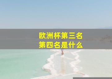 欧洲杯第三名第四名是什么