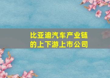 比亚迪汽车产业链的上下游上市公司