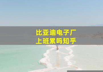 比亚迪电子厂上班累吗知乎