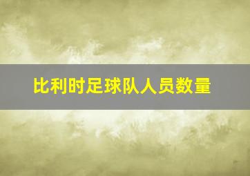 比利时足球队人员数量