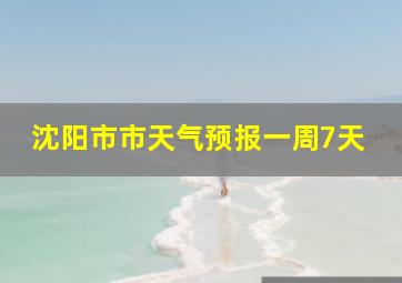 沈阳市市天气预报一周7天