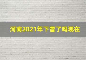 河南2021年下雪了吗现在