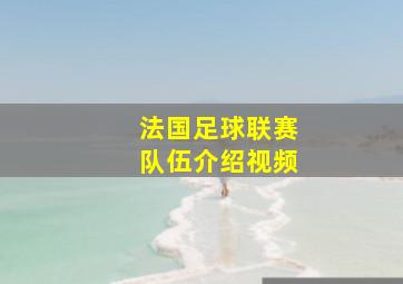 法国足球联赛队伍介绍视频