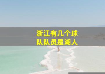 浙江有几个球队队员是湖人