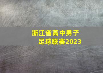 浙江省高中男子足球联赛2023