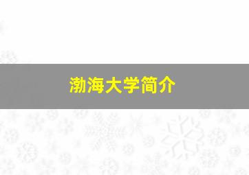 渤海大学简介