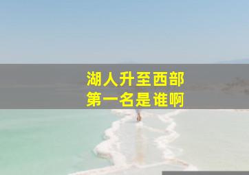 湖人升至西部第一名是谁啊