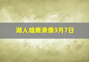 湖人雄鹿录像3月7日