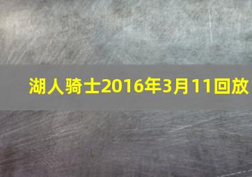 湖人骑士2016年3月11回放