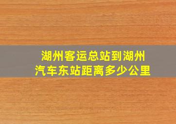 湖州客运总站到湖州汽车东站距离多少公里