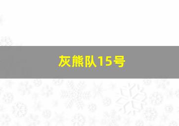 灰熊队15号