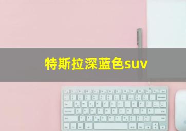 特斯拉深蓝色suv