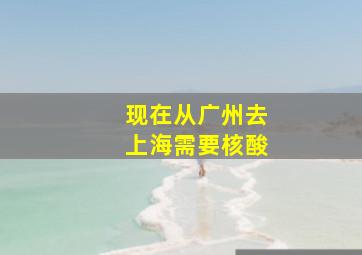 现在从广州去上海需要核酸