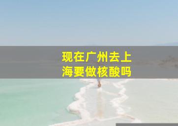 现在广州去上海要做核酸吗