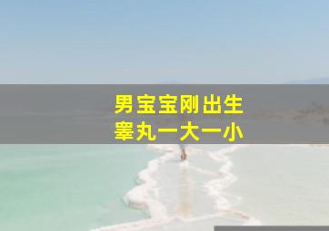 男宝宝刚出生睾丸一大一小