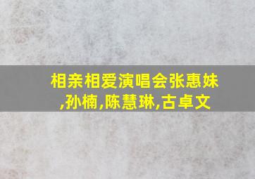 相亲相爱演唱会张惠妹,孙楠,陈慧琳,古卓文