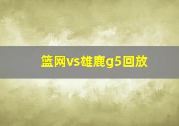 篮网vs雄鹿g5回放