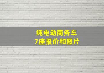 纯电动商务车7座报价和图片