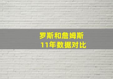 罗斯和詹姆斯11年数据对比