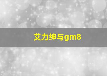 艾力绅与gm8