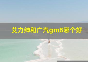 艾力绅和广汽gm8哪个好