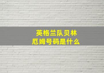 英格兰队贝林厄姆号码是什么