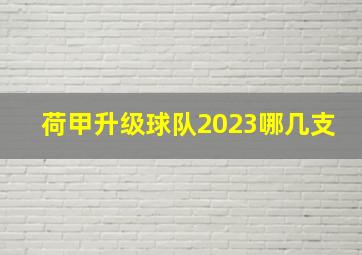 荷甲升级球队2023哪几支