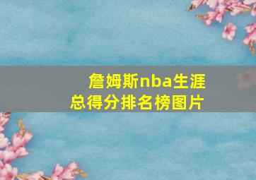 詹姆斯nba生涯总得分排名榜图片