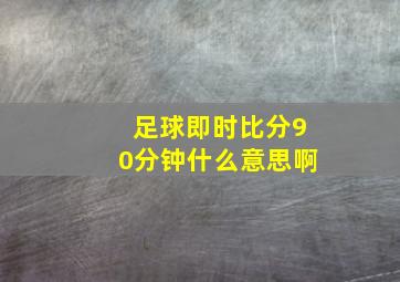 足球即时比分90分钟什么意思啊