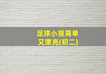 足球小报简单又漂亮(初二)