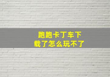 跑跑卡丁车下载了怎么玩不了