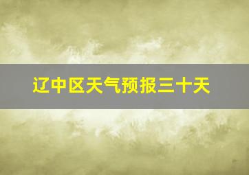 辽中区天气预报三十天