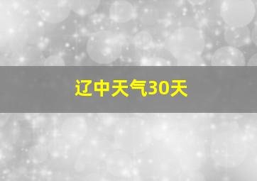 辽中天气30天