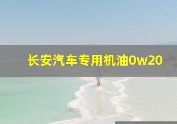 长安汽车专用机油0w20