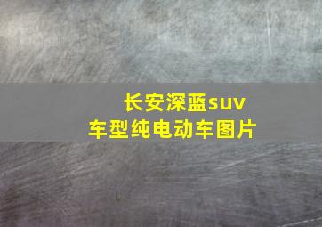 长安深蓝suv车型纯电动车图片