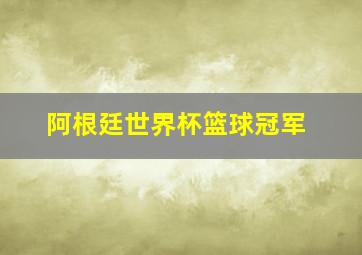 阿根廷世界杯篮球冠军