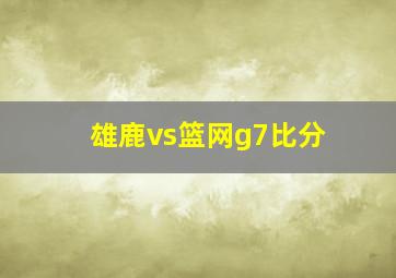 雄鹿vs篮网g7比分