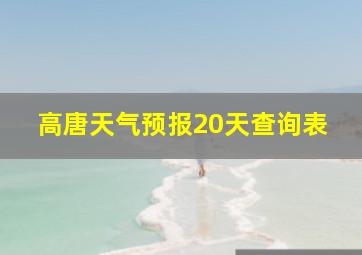 高唐天气预报20天查询表