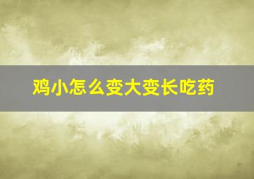 鸡小怎么变大变长吃药